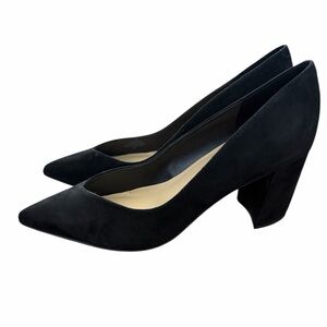 Chic Black Suede Classy Women's Heels